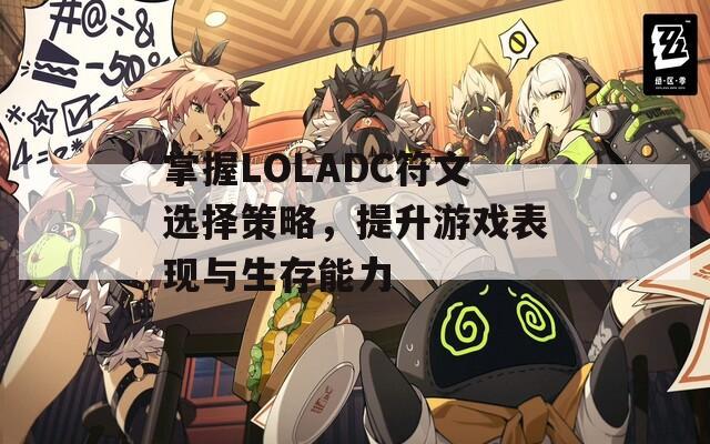 掌握LOLADC符文選擇策略，提升游戲表現(xiàn)與生存能力