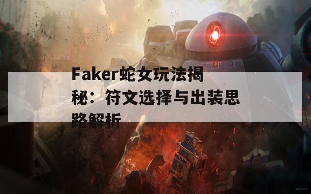 Faker蛇女玩法揭秘：符文選擇與出裝思路解析