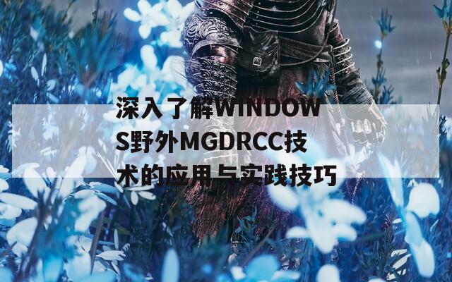 深入了解WINDOWS野外MGDRCC技術(shù)的應(yīng)用與實(shí)踐技巧