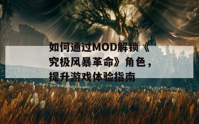 如何通過(guò)MOD解鎖《究極風(fēng)暴革命》角色，提升游戲體驗(yàn)指南