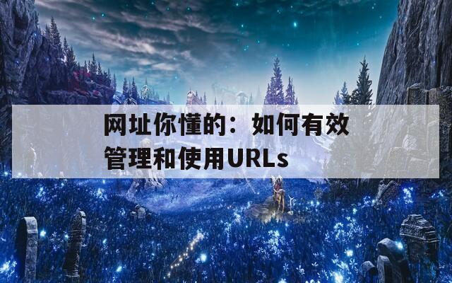 網(wǎng)址你懂的：如何有效管理和使用URLs